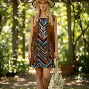 Bisou Bisou | Chevron Patterned Bodycon Dress | Sz M